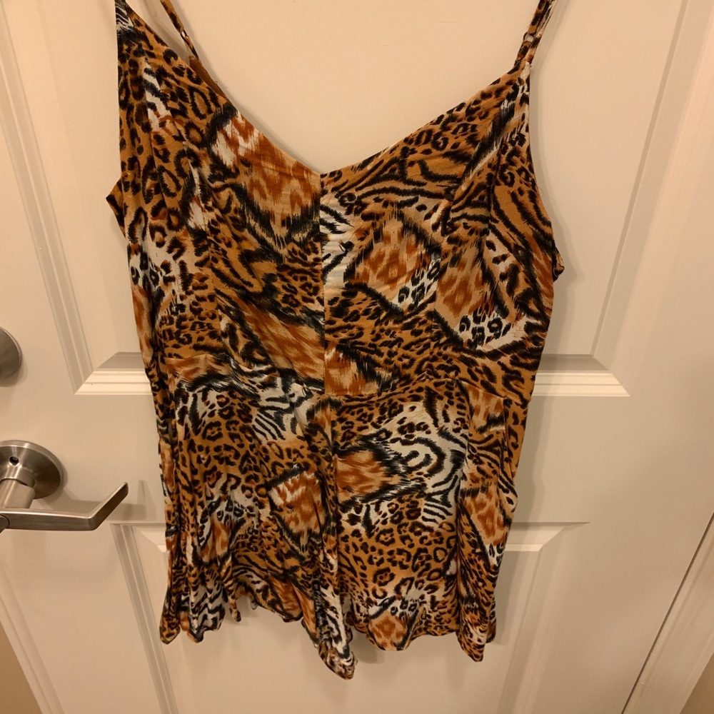 Animal print romper
